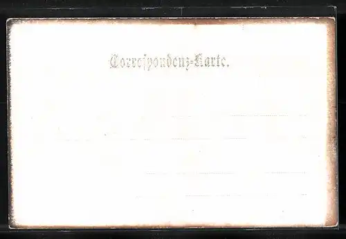 Künstler-AK Greifenstein, Ortsansicht mit Ruine