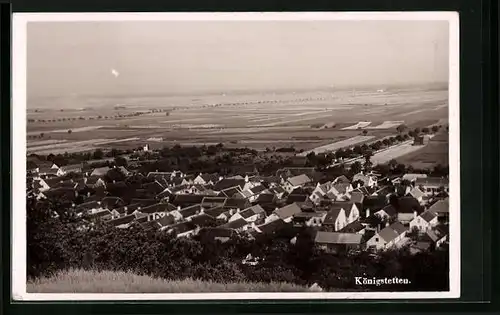 AK Königstetten, Totalansicht mit Blick über die Felder