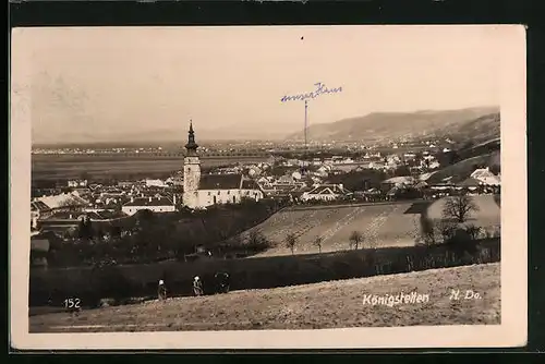 AK Königstetten, Ort mit Kirche