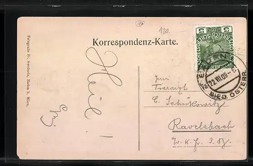 AK Baden b. Wien, J. Dietmann`s Hotel Alte Krainerhütte im Heienenthal