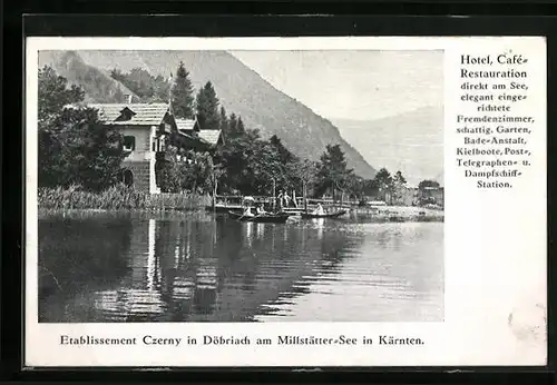 AK Döbriach /Millstätter See, Hotel-Restaurant Czerny