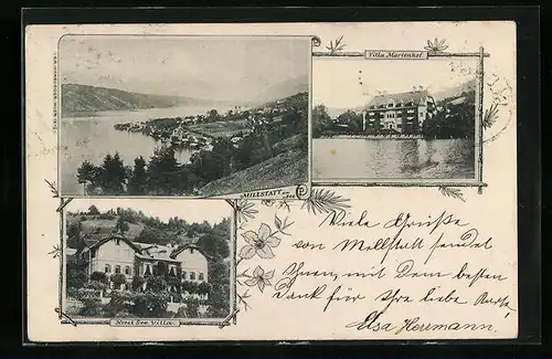 AK Millstatt am See, Hotel See Villa, Villa Marienhof, Totalansicht