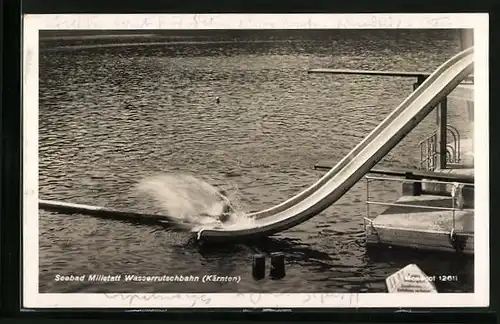 AK Millstatt, Wasserrutschbahn im Seebad