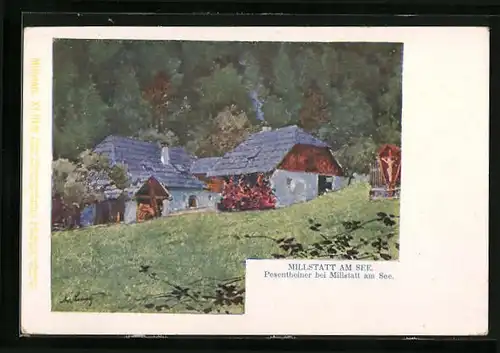 AK Millstatt am See, Pesentheiner mit Kruzifix