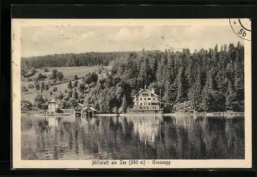 AK Millstatt am See, Grossegg vom See aus gesehen