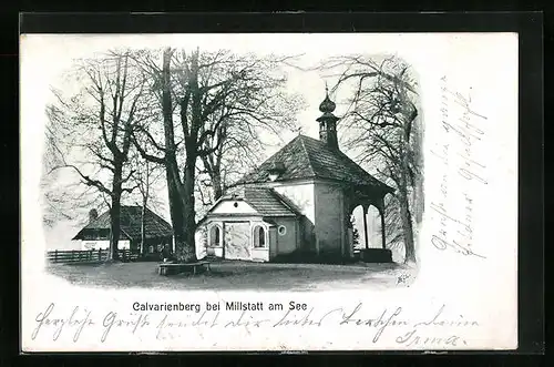 AK Millstatt am See, Calvarienberg mit Kapelle