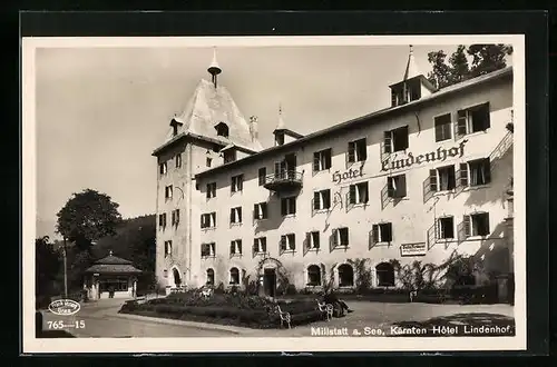 AK Millstatt a. See, Hôtel Lindenhof mit Kiosk