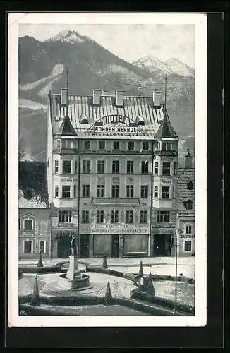 AK Mariazell, Hotel Rohrbacherhof, Hauptplatz