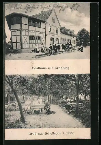 AK Schellroda i. Thür., Gasthaus zur Erholung