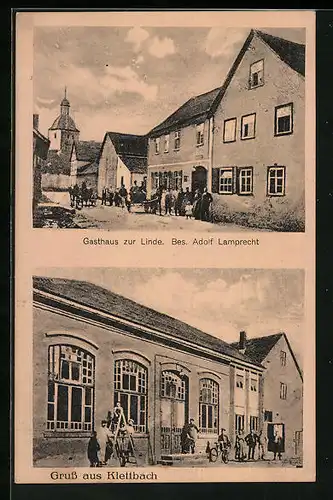 AK Klettbach, Gasthaus zur Linde von Adolf Lamprecht