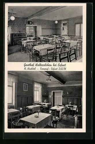 AK Erfurt, Gasthof Waltersleben, Innenansichten