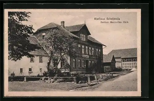 AK Schellroda bei Erfurt, Gaststätte Kurhaus - Ansicht von der Strasse aus