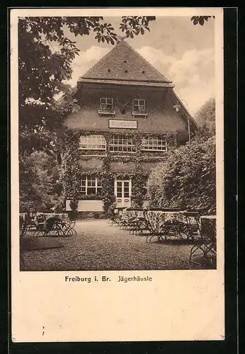 AK Freiburg i. Br., Gasthaus Jägerhäusle