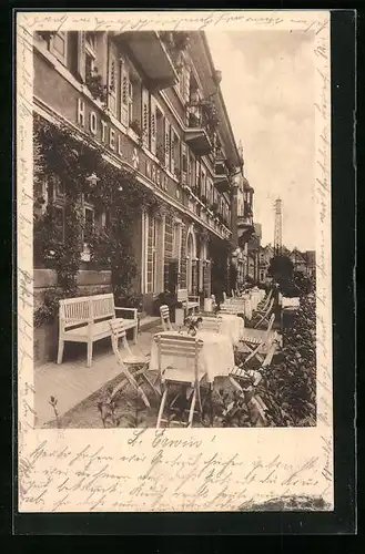 AK Bad Dürrheim, Parkhotel Kreuz mit Terrasse