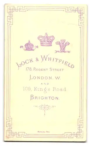 Fotografie Lock & Whitfield, Brighton, Kings Road 109, Bürgerlicher mit Vollbart und lichtem Haupthaar