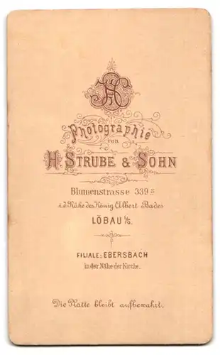 Fotografie H. Strube & Sohn, Löbau i /S., Blumenstr. 339, Junges Paar in modischer Kleidung