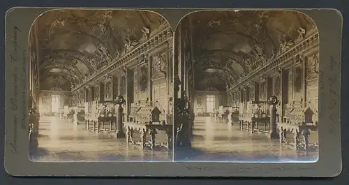 Stereo-Fotografie American Stereoscopic Co., New York / NY, Ansicht Paris, Gallery d`Apoilon, The Louvre