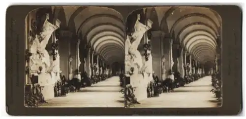 Stereo-Fotografie American Stereoscopic Co., New York / NY, Ansicht Genoa, Corridor in the beautiful Cementery