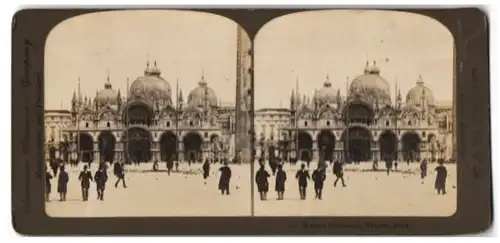 Stereo-Fotografie American Stereoscopic Co., New York / NY, Ansicht Venice, St, Mark`s Cathedral