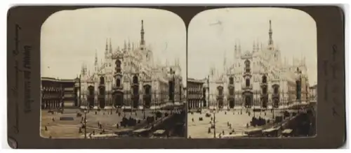 Stereo-Fotografie American Stereoscopic Co., New York / NY, Ansicht Milan, Blick auf die Milan Cathedral