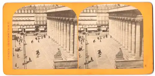 Stereo-Fotografie unbekannter Fotograf, Ansicht Paris, Partie an der Börse
