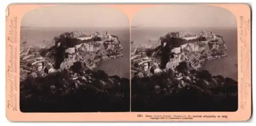 Stereo-Fotografie Underwood & Underwood, New York, Ansicht Monaco, Blick auf die Hauptstadt