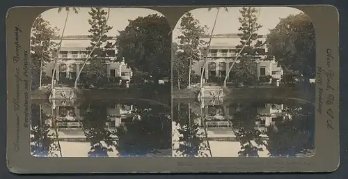Stereo-Fotografie American Stereoscopic Co., New York, Ansicht Calcutta, Airy summer Place of the Maharajah