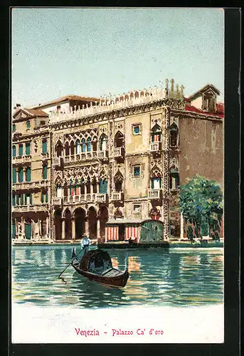 Künstler-AK Venezia, Palazzo Ca` d`oro