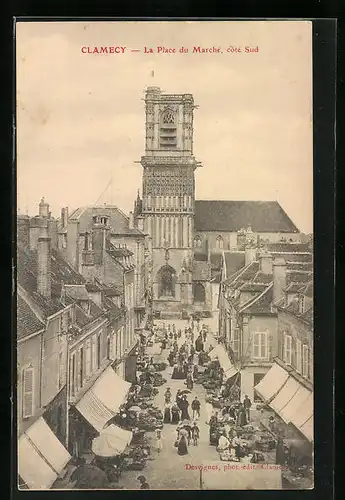 AK Clamecy, La Place du Marché, cóté Sud