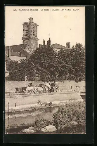 AK Clamecy, La Fosse et l'Église Saint-Martin, EDSA