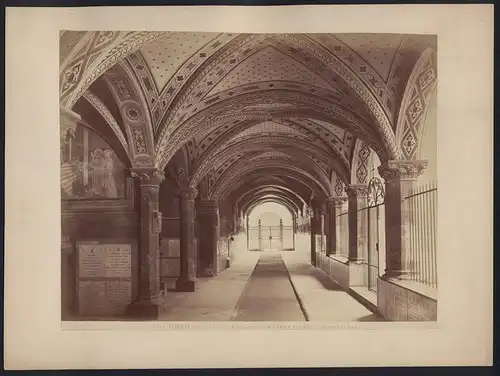 Fotografie Alinari, Ansicht Florenz - Firenze, Chiostro Di s. M. Novella, Cimitero E Capelle Sotterranee