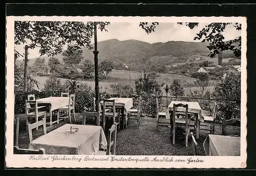 AK Gleichenberg, Restaurant Konstantonquelle mit Garten