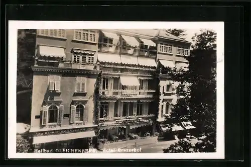 AK Gleichenberg, Hotel Grazerhof aus der Vogelschau