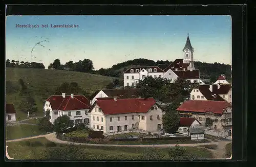 AK Nestelbach bei Lassnitzhöhe, Ortsansicht aus der Vogelschau