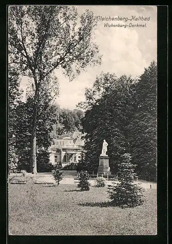 AK Gleichenberg-Kaltbad, Park mit Wickenburg-Denkmal
