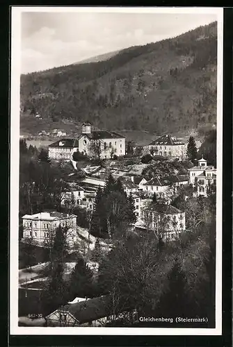 AK Gleichenberg, Ortsansicht aus der Vogelschau