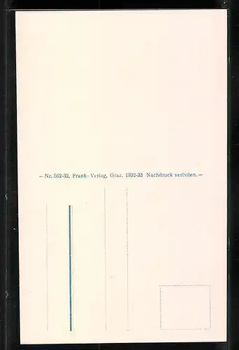AK Gleichenberg, Ortsansicht an einem wolkigen Tag