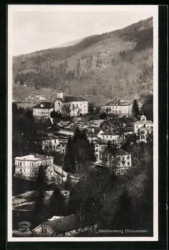 AK Gleichenberg, Häuser des Ortes aus der Vogelschau