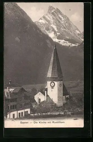 AK Saanen, Die Kirche mit Rueblihorn