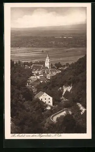 AK St. Andrä, Ort mit Kirche und Umgebung