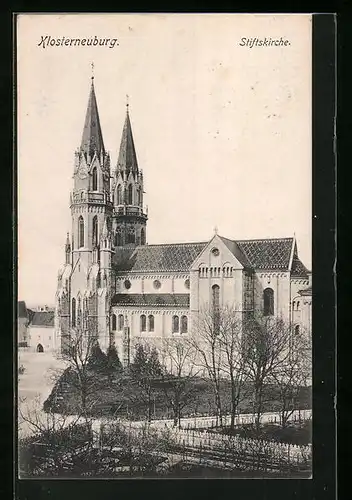 AK Klosterneuburg, Stiftskirche mit Doppelturm