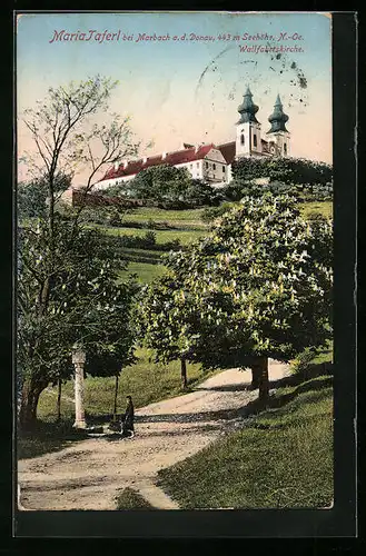 AK Maria Taferl /Marbach, Weg zur Wallfahrtskirche