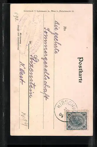 AK Kaiserbrunn /Höllenthale, Ort mit Brücke vor Bergpanorama