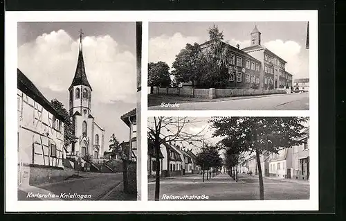 AK Karlsruhe-Knielingen, Schule, Reinmuthstrasse