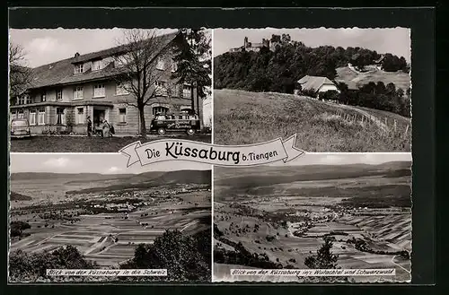AK Küssaburg b. Tiengen, Gasthof mit Burgruine, Wutachtal