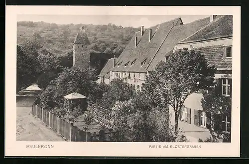AK Maulbronn, Strassenpartie am Klostergraben