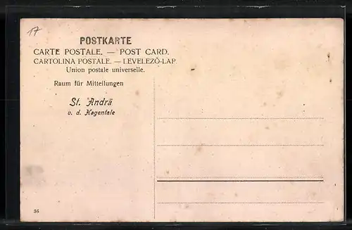 AK St. Andrä, Ortsansicht mit Kirche