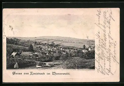 AK Kirchbach, Gesamtansicht mit Feldern