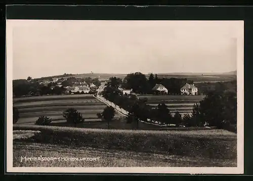 AK Hintersdorf, Ortsansicht mit Feldern