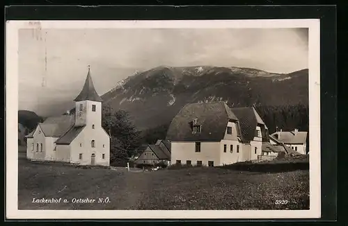 AK Lackenhof a. Oetscher, Ortsansicht mit Kirche